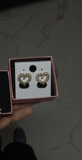 Rolex heart earrings