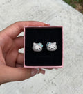 HK blue bow earrings