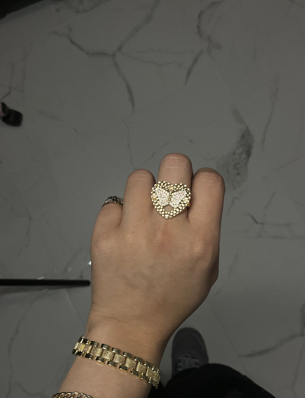 Hearts in flight ring