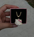 HK iced face necklace