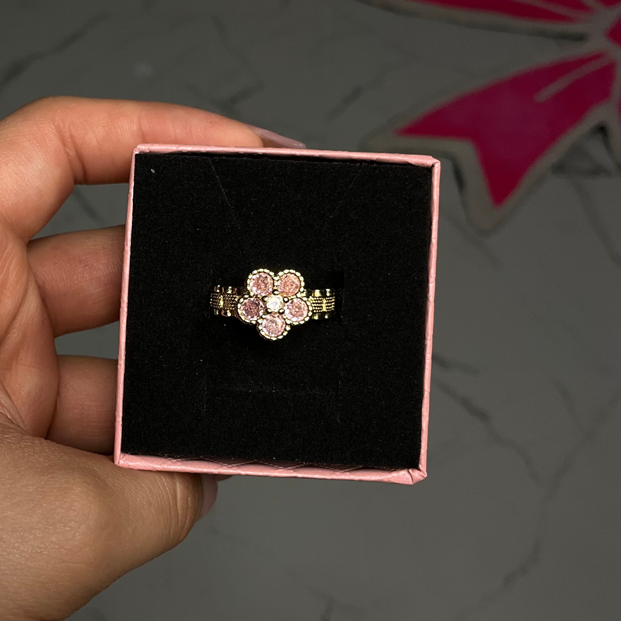 Blush bloom ring
