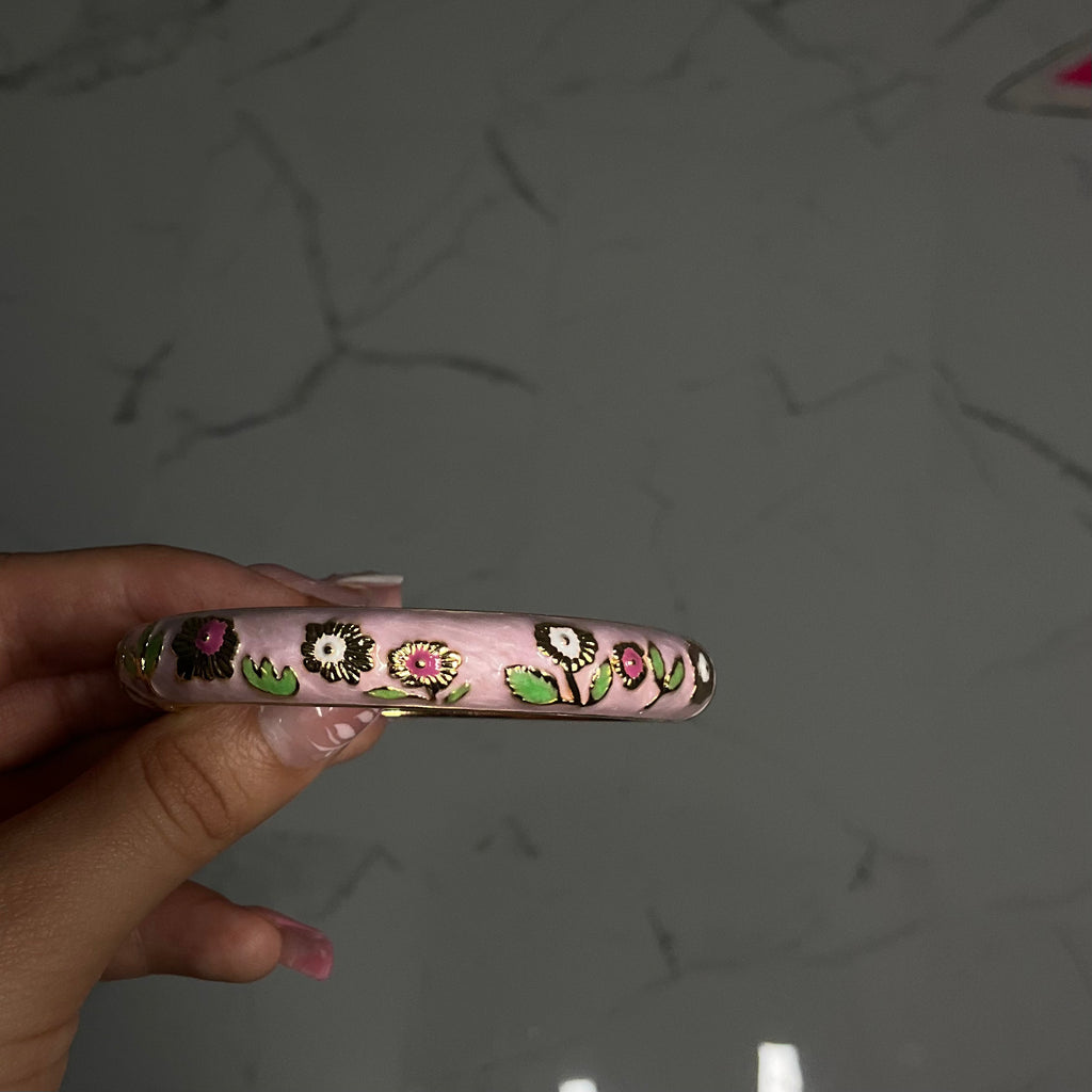 Marble flower bangle