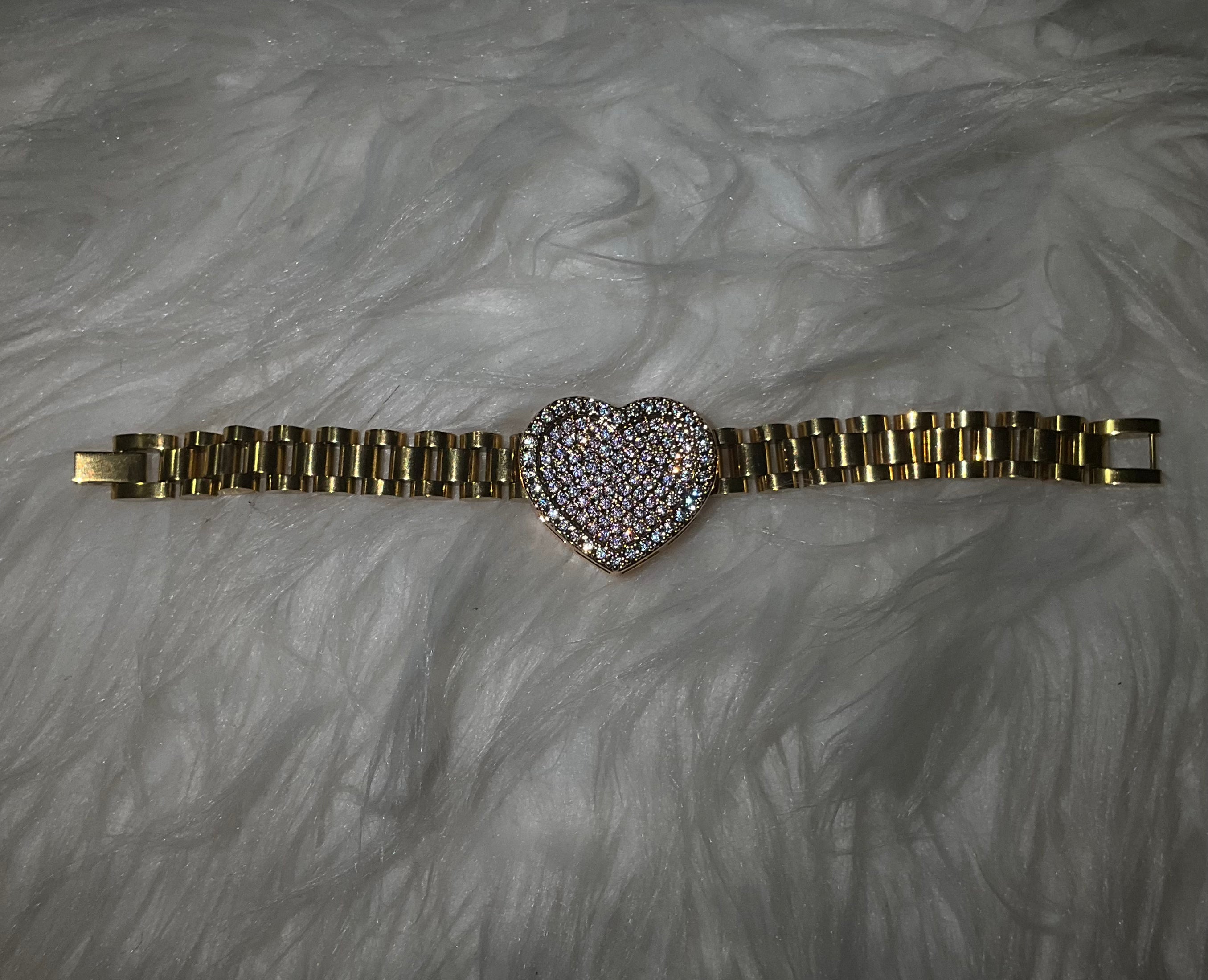 Pink heart bracelet