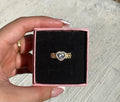 Crystal heart ring