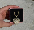 HK rolex heart necklace